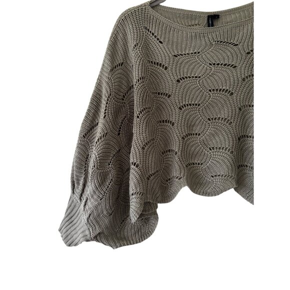 Anthropologie Moon Madison Green Scalloped Knit Flowy Sweater - Picture 9 of 12